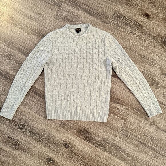 J. Crew 100% Cashmere Cable Sweater - Picture 1 of 8